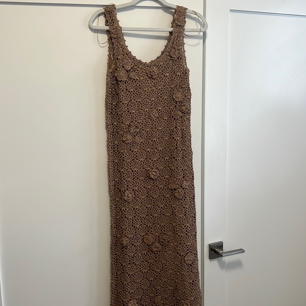 Brown knitted Zara dress
